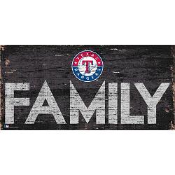 Texas Rangers Sign Wood 12x6 Family Design