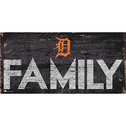 Detroit Tigers Sign Wood 12x6 Family Design