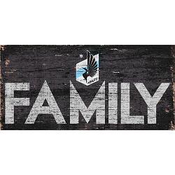 Minnesota United FC Sign Wood 12x6 Family Design