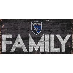 San Jose Earthquakes Sign Wood 12x6 Family Design