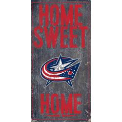 Columbus Blue Jackets Sign Wood 6x12 Home Sweet Home Design