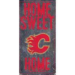 Calgary Flames Sign Wood 6x12 Home Sweet Home Design