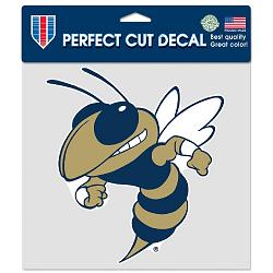 Georgia Tech Yellow Jackets Decal 8x8 Die Cut Color