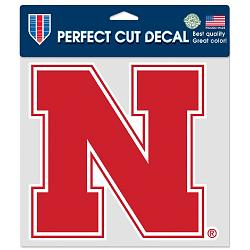 Nebraska Cornhuskers Decal 8x8 Die Cut Color