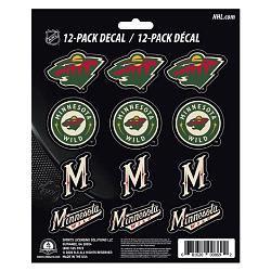 Minnesota Wild Decal Set Mini 12 Pack