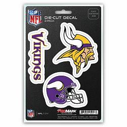 Minnesota Vikings Decal Die Cut Team 3 Pack