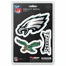 Philadelphia Eagles Decal Die Cut Team 3 Pack