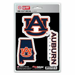 Auburn Tigers Decal Die Cut Team 3 Pack