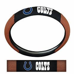 Indianapolis Colts Steering Wheel Cover Premium Pigskin Style