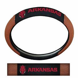Arkansas Razarbacks Steering Wheel Cover - Premium Pigskin
