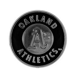 Oakland Athletics Auto Emblem - Silver
