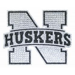 Nebraska Cornhuskers Auto Emblem Rhinestone Bling CO