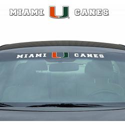 Miami Hurricanes Decal 35x4 Windshield