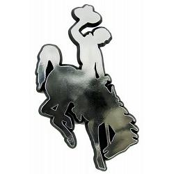 Wyoming Cowboys Auto Emblem - Silver by Team Promark