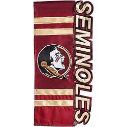 Florida State Seminoles Flag Garden Style Applique Sculpted