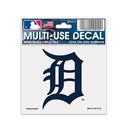 Detroit Tigers Decal 3x4 Multi Use White