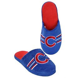 Forever Collectibles Chicago Cubs Slippers - Mens Stripe (12 pc case) CO