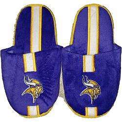 Minnesota Vikings Slipper - Youth 8-16 Size 1-2 Stripe - (1 Pair) - XL