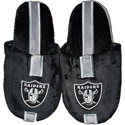 Las Vegas Raiders Slipper - Youth 8-16 Size 1-2 Stripe - (1 Pair) - S