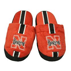 Nebraska Cornhuskers Slipper - Youth 8-16 Size 7-8 Stripe - (1 Pair) - XL