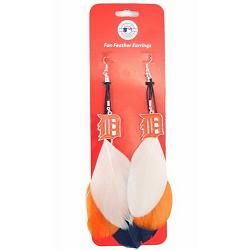 Detroit Tigers Team Color Feather Earrings CO