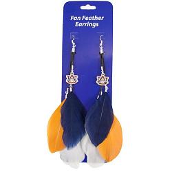 Auburn Tigers Team Color Feather Earrings CO