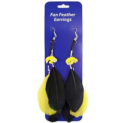 Iowa Hawkeyes Team Color Feather Earrings CO