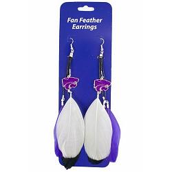 Kansas State Wildcats Team Color Feather Earrings CO