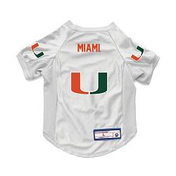 Miami Hurricanes Pet Jersey Stretch Size S
