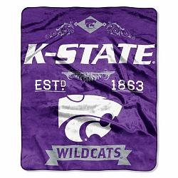 Northwest Company Kansas State Wildcats Blanket 50x60 Raschel Label Design
