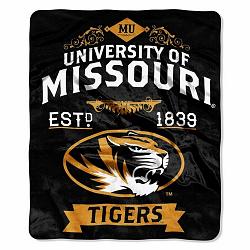 Missouri Tigers Blanket 50x60 Raschel Label Design