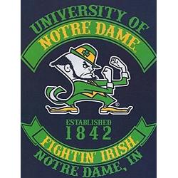 Notre Dame Fighting Irish Blanket 60x80 Raschel Established Design by Northwest Company