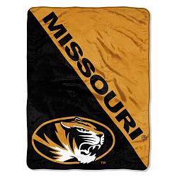 Missouri Tigers Blanket 46x60 Micro Raschel Halftone Design Rolled