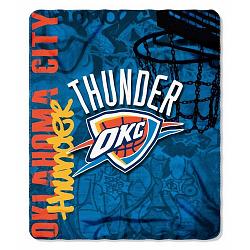 Oklahoma City Thunder Blanket 50x60 Fleece Hard Knock Design