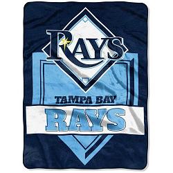 Tampa Bay Rays Blanket 60x80 Raschel Home Plate Design -