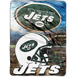 New York Jets Blanket 60x80 Raschel Agression Style
