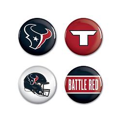 Houston Texans Buttons 4 Pack