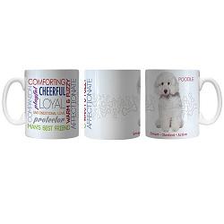 Pet Coffee Mug 11oz Poodle White