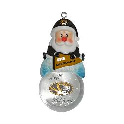 Missouri Tigers Ornament Santa Snow Globe