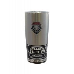 New Mexico Lobos Travel Tumbler 20oz Ultra Silver CO