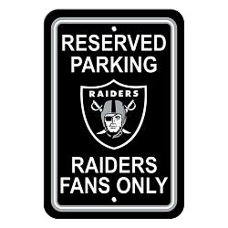 Las Vegas Raiders Sign 12x18 Plastic Reserved Parking Style