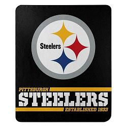 Pittsburgh Steelers Blanket 50x60 Fleece Split Wide Design