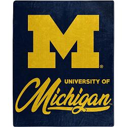 Michigan Wolverines Blanket 50x60 Raschel Signature Design