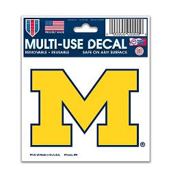 Michigan Wolverines Decal 3x4 Multi Use