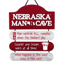 Nebraska Cornhuskers Sign Wood Man Cave Design