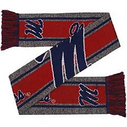 Mississippi Rebels Scarf Big Logo Wordmark Gray by Forever Collectibles