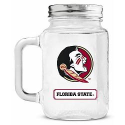 Florida State Seminoles Mason Jar Glass With Lid