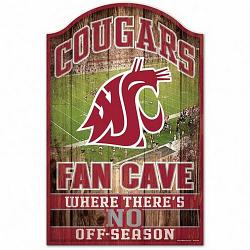 Washington State Cougars Sign 11x17 Wood Fan Cave Design