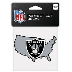 Las Vegas Raiders Decal 4x4 Perfect Cut Color State Shape