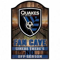 San Jose Earthquakes Sign 11x17 Wood Fan Cave Design